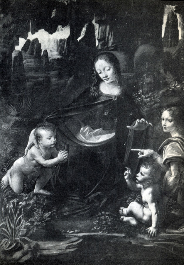 Леонардо да  Винчи.  Мадонна  в  гроте. Фрагмент.  1483 г.