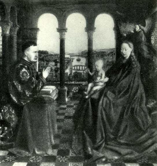 Ян  ван  Эйк.  Мадонна  канцлера Роллена.  1435-1436  гг.