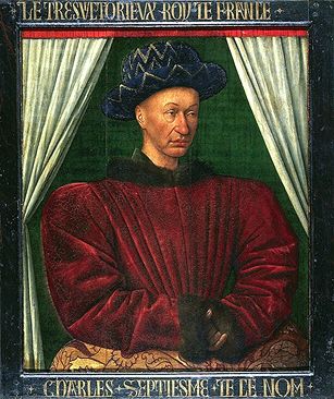 Портрет короля Франции Карла VII (1403-1461)